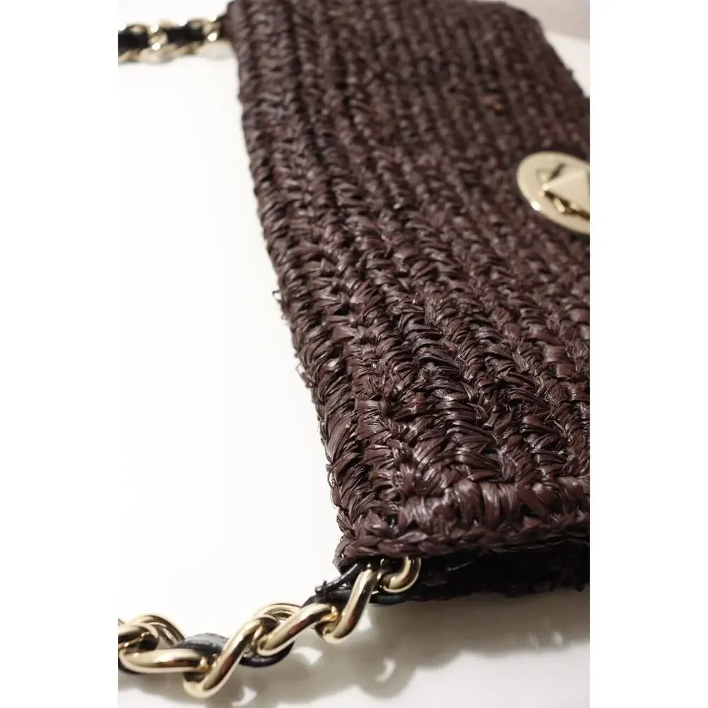 Kate Spade New York Rose Hall Monette Brown Wicker Shoulder Bag RARE! - Picture 5 of 16